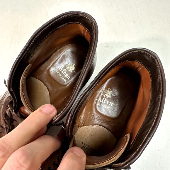 VERY GOOD Alden Indy 403 Mocc Toe Boot (Brown Chromexcel) Made in USA Men's 8 - Picture 9 of 12